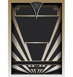 Art Deco Background and Frame vector image
