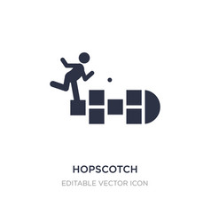 Black thin line hopscotch icon Royalty Free Vector Image