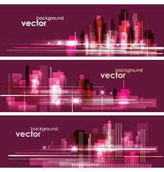 Modern night cityscape background vector image