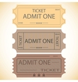 Three tickets vector image