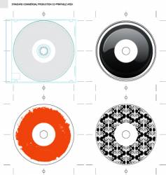 Cd template and designs vector image