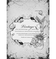 Vintage floral frame vector image