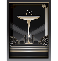 Art Deco Background and Frame vector image