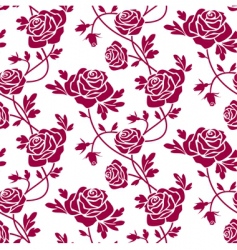 Roses seamless pattern vector image