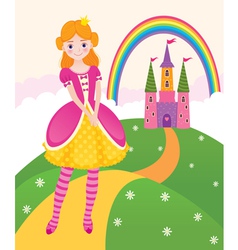 Princess fairy kingdom vector image