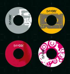 Cd template grunge designs vector image