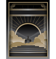 Art Deco Background and Frame vector image