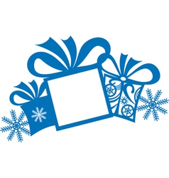 Christmas gifts background vector image
