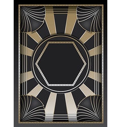 Art Deco Background and Frame vector image
