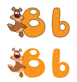 Letter B bear vector image