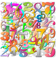 Numbers vector image