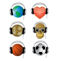 Icons set vector image