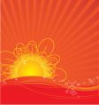 Rising sun vector image