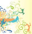 Jumping girls vector image