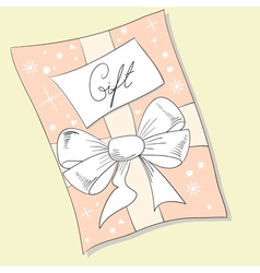 Gift christmas card vector image