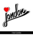 London greetings hand lettering Calligraphy vector image