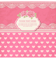 Greeting card Vintage background with lace vector image