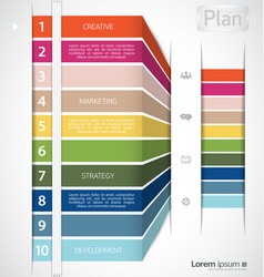 Colorful infographic clean template vector image