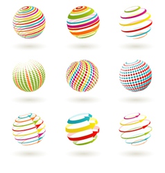 Colorful planet icons vector image