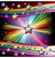 Rainbow music background vector image
