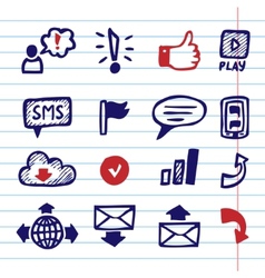 Social media icons vector image