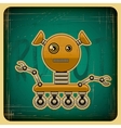 Card in retro style with the robot vector image