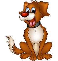 Cute dog cartoon Cute dog cartoon vector image