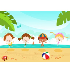 Summer Kids vector image