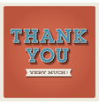 Thank you card vector image