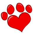 Love Paw Print vector image
