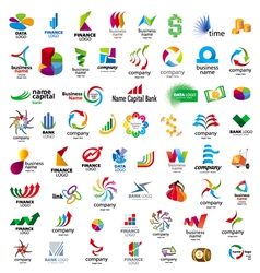 Collection of icons for banks and financial vector image