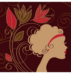 Woman's silhouette vector image