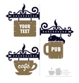 Wooden decorative signs for vector image