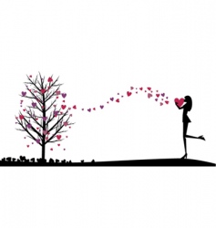 Tree of love vector image