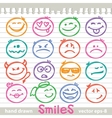 Set of smiles vector image