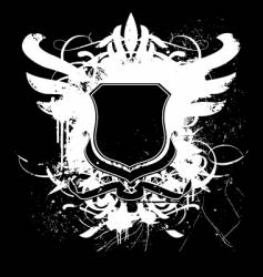 Heraldry shield regal grunge Heraldry shield regal grunge vector image
