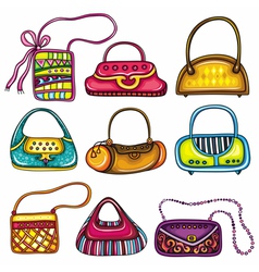 Handbag purses vector image