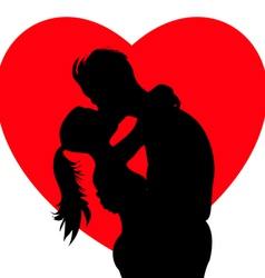 Kissing couple vector image