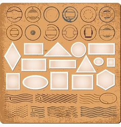 Blank borders and grunge rubber stamps vector image