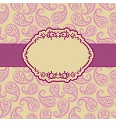 Template frame design for greeting card vector image