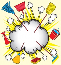 Cleaning cloud vector image