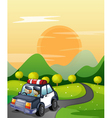 Car and road vector image