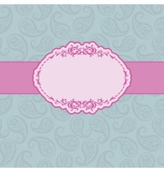 Template frame design for greeting card vector image
