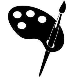 Palette silhouette vector image