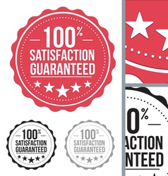 Red satisfaction guaranteed seal stamp design vector image