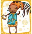 Ethnic girl vector image