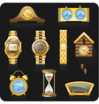 Golden watches vector image