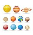 Planets and sun from our solar system vector image