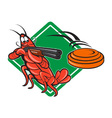 Crayfish Lobster Target Skeet Shooting vector image