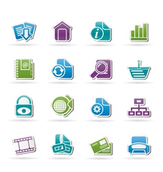 Web site and internet icons vector image